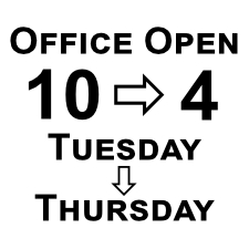 Guardian Angels office open - 10 to 4 - Tuesday to Thursday